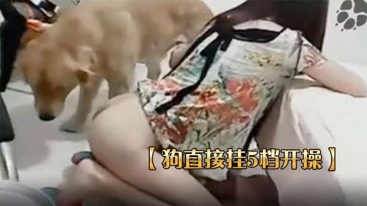 【狗直接挂5档开操】女主保持一个姿势让狗后入的!【午夜老湿影院】